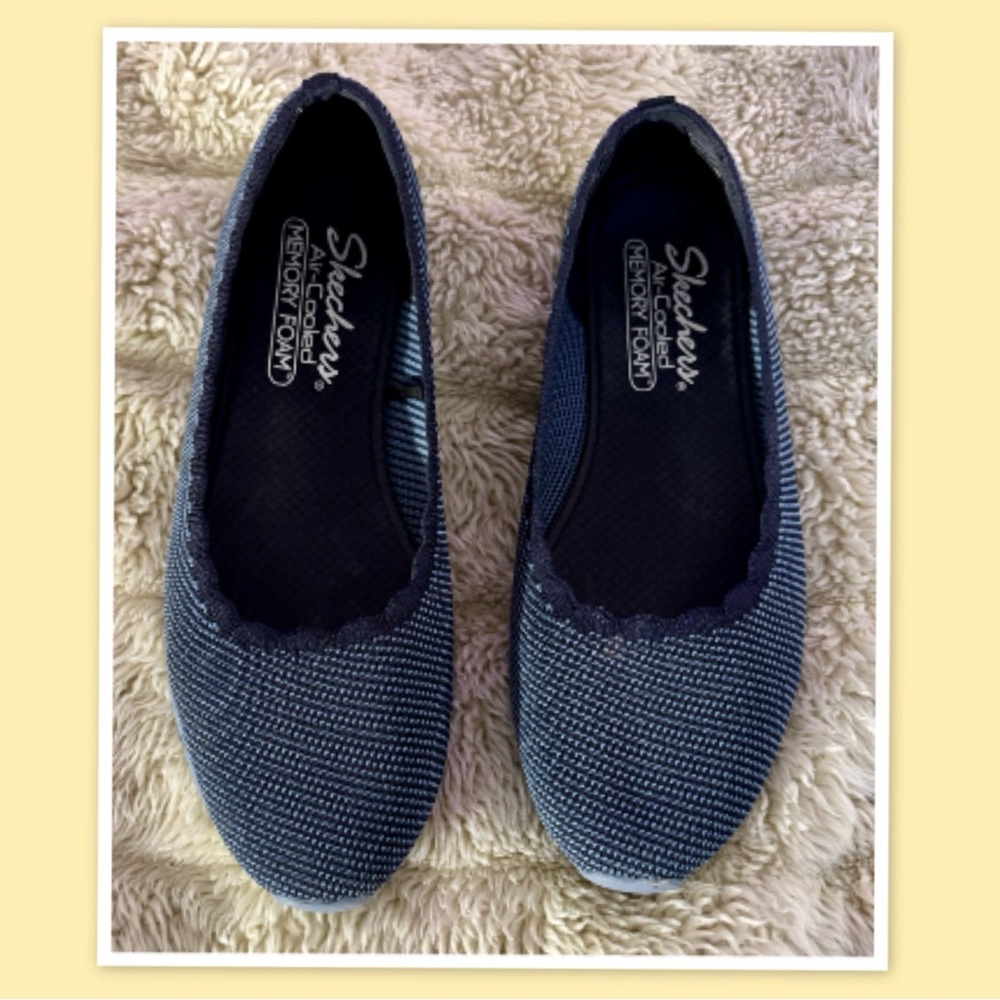 Skechers Cleo 2.0 - Love Spell Ballet Flats ~ Size 6.5 ~ Navy